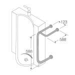 HR-1202-2 ราวพยุงกันลื่นข้างโถปัสสาวะชาย (OD 32 มม.) 0