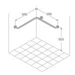 HR-1301-2 ราวพยุงกันลื่นภายในตู้อาบน้ำ (OD 32 มม.) 0