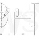 OR-5801 ขอแขวนผ้า รุ่น ORBIT