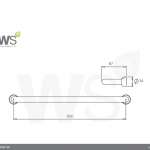 TB-3203-60 ราวแขวนผ้าสแตนเลส ขนาด 60 ซม.