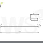 TB-3203-75 ราวแขวนผ้าสแตนเลส ขนาด 75 ซม.