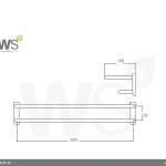 TB-5203-60 ราวแขวนผ้าคู่ ขนาด 60 ซม.รุ่น COMBINATION