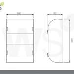 TP-3115 ที่ใส่กระดาษชำระคู่ มีฝาปิด แบบติดผนัง 
