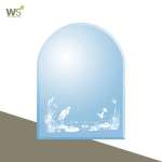 Frameless Curved Top Mirror Size 45 x 60 and 60 x 80 cm. 0