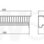 DH-7401 ตะแกรงวางจานสแตนเลส แบบตั้งพื้น