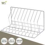 WR-4001-40 ที่คว่ำจานสแตนเลส พร้อมที่แขวนแก้ว แบบติดผนัง ขนาด 40 ซม. 0