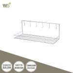 WR-4101-60 ที่คว่ำจานสแตนเลส พร้อมที่แขวนแก้ว แบบติดผนัง ขนาด 60 ซม. 0