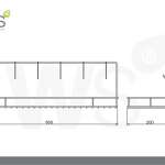 WR-4101-60 ที่คว่ำจานสแตนเลส พร้อมที่แขวนแก้ว แบบติดผนัง ขนาด 60 ซม.
