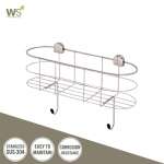 WR-5004-25 ชั้นวางอเนกประสงค์สแตนเลส พร้อมขอแขวนคู่ ขนาด 25 ซม. 0