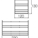 WR-6101 ที่ใส่ช้อนส้อมสแตนเลส 3 ช่อง ทรงสี่เหลี่ยม