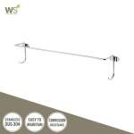 WR-3326-60 ราวแขวนอุปกรณ์สแตนเลส พร้อมขอแขวนหัวท้าย ขนาด 60 ซม. 0