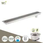 TSD-800 รางระบายน้ำสแตนเลส แบบหน้าตะแกรงพับขอบ ขนาด 80 ซม. 0
