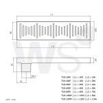TSD-1200F รางระบายน้ำสแตนเลส แบบหน้าตะแกรง ขนาด 120 ซม.