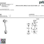 PREMA ฟลัชวาล์วโถปัสสาวะชายชนิดกด ระยะ 45 มม. PM414(S)(HM)