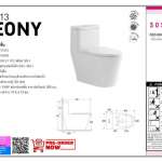 SOSUCO สุขภัณฑ์ชิ้นเดียว รุ่น PEONY 