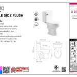 SOSUCO สุขภัณฑ์สองชิ้น รุ่น DAISY SINGLE SIDE FLUSH