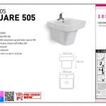 SOSUCO อ่างล้างหน้าแบบแขวนผนัง รุ่น SQUARE 505