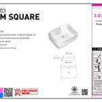 SOSUCO อ่างล้างหน้าวางบนเคาน์เตอร์ รุ่น SLIM SQUARE