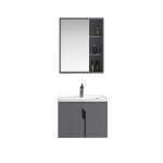 SOSUCO เซ็ตตู้เฟอร์นิเจอร์อ่างล้างหน้า 60 ซม. พร้อมกระจก สี Graphite  0
