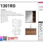 SOSUCO เซ็ตตู้เฟอร์นิเจอร์อ่างล้างหน้า 80 ซม. พร้อมกระจก สี Red Oak