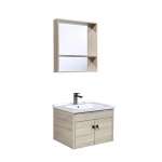 SV1201WO เซ็ตตู้อ่างล้างหน้า 60 ซม. พร้อมกระจก และชั้นวางของใต้กระจก สี White Oak 0