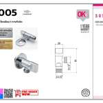 SOSUCO สต๊อปวาล์วโครเมี่ยม 1 ทางหัวบิด
