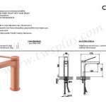 คลิกเลย COTTO ก๊อกผสมพร้อมสายน้ำดีสีพีช (Peach) รุ่น KLIRR