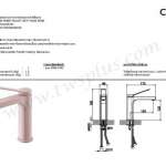 คลิกเลย COTTO ก๊อกผสมพร้อมสายน้ำดีสีชมพู (Pink) รุ่น KLIRR