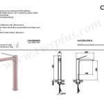 คลิกเลย COTTO ก๊อกผสมทรงสูงพร้อมสายน้ำดีสีชมพู (Pink) รุ่น KLIRR
