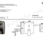 คลิกเลย COTTO วาล์วผสมเปิด-ปิดน้ำแบบก้านโยก พร้อมวาล์วเปลี่ยนทิศทางน้ำ สีเทาด้าน รุ่น SAGE