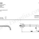 คลิกเลย COTTO ขาฝักบัวก้านแข็ง ยาว 40 ซม.