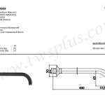 คลิกเลย COTTO ขาฝักบัวก้านแข็ง ยาว 40 ซม. สีดำ