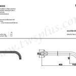 คลิกเลย COTTO ขาฝักบัวก้านแข็ง ยาว 40 ซม. สีเทาด้าน