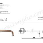 คลิกเลย COTTO ขาฝักบัวก้านแข็ง ยาว 40 ซม. สีโรสโกลด์