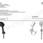 คลิกเลย COTTO ฝักบัวพร้อมสาย 3 ฟังก์ชั่น สีดำ รุ่น SERENITY