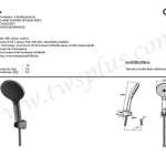 คลิกเลย COTTO ฝักบัวพร้อมสาย 3 ฟังก์ชั่น สีเทาด้าน รุ่น SERENITY