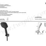 คลิกเลย COTTO ฝักบัวพร้อมสาย 3 ฟังก์ชั่น สีดำ รุ่น SERENITY