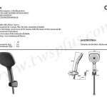 คลิกเลย COTTO ฝักบัวพร้อมสาย 3 ฟังก์ชั่น สีเทาด้าน รุ่น SERENITY