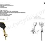 คลิกเลย COTTO ฝักบัวพร้อมสาย 3 ฟังก์ชั่น สีทองด้าน รุ่น SERENITY