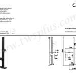 คลิกเลย COTTO ราวแขวนฝักบัวปรับระดับ สีดำ
