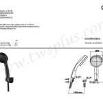 คลิกเลย COTTO ชุดฝักบัวสายอ่อน 1 ฟังก์ชั่น สีดำ