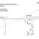 คลิกเลย COTTO ชุดท่อลอยพร้อมฝักบัวสายอ่อน ฝักบัวก้านแข็งขนาด 8 นิ้ว และสายน้ำดี รุ่น TITUS