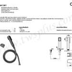 คลิกเลย COTTO สายฉีดชำระ 2 ฟังก์ชั่น สีเทาบลัช