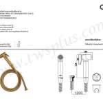 คลิกเลย COTTO สายฉีดชำระทองเหลือง สีคลาสสิคโกลด์