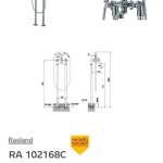 RA 102168C ก๊อกลงอ่างผสม แบบขึ้นจากพื้น พร้อมฝักบัวชุด รุ่น TYBERLIB