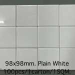 TCI 98 x 98 mm.PLAIN WHITE (1 กล่อง บรรจุ 100 แผ่น ปูได้ 1 ตารางเมตร) *คลิกดูรายละเอียดเพิ่มเติมนะคะ