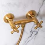 CA 102215MAG ก๊อกผสมยืนอาบ MATT GOLD พร้อมฝักบัวมือ CA 102215MAG ก๊อกผสมยืนอาบ MATT GOLD พร้อมฝักบัวมือ