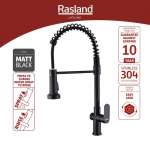 RA BLACK-PREME ก๊อกซิงค์ล้างจานน้ำเย็น คอสปริง MATT BLACK 0