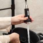 RA BLACK-PREME ก๊อกซิงค์ล้างจานน้ำเย็น คอสปริง MATT BLACK