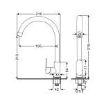 RA A11021-A8888 ก๊อกซิงค์ล้างจาน สแตนเลส